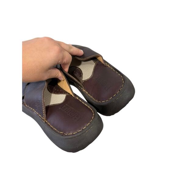 Born MARCO Dark Brown Criss Cross Sandal's Leather Men's Size 9 - Picture 6 of 7